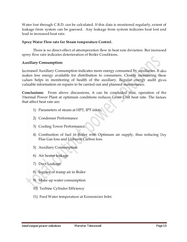 Heat rate of thermal power plant Heat rate of thermal power plant