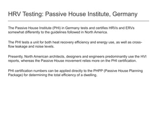 Heat Recovery Ventilation (HRV) Zehnder America | PPT