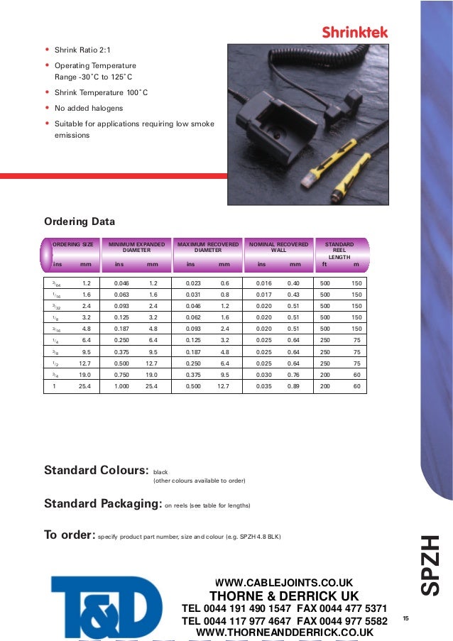 Heat Shrink LSF Zero Halogen Heat Shrink Tubing SPZH 1 2mm