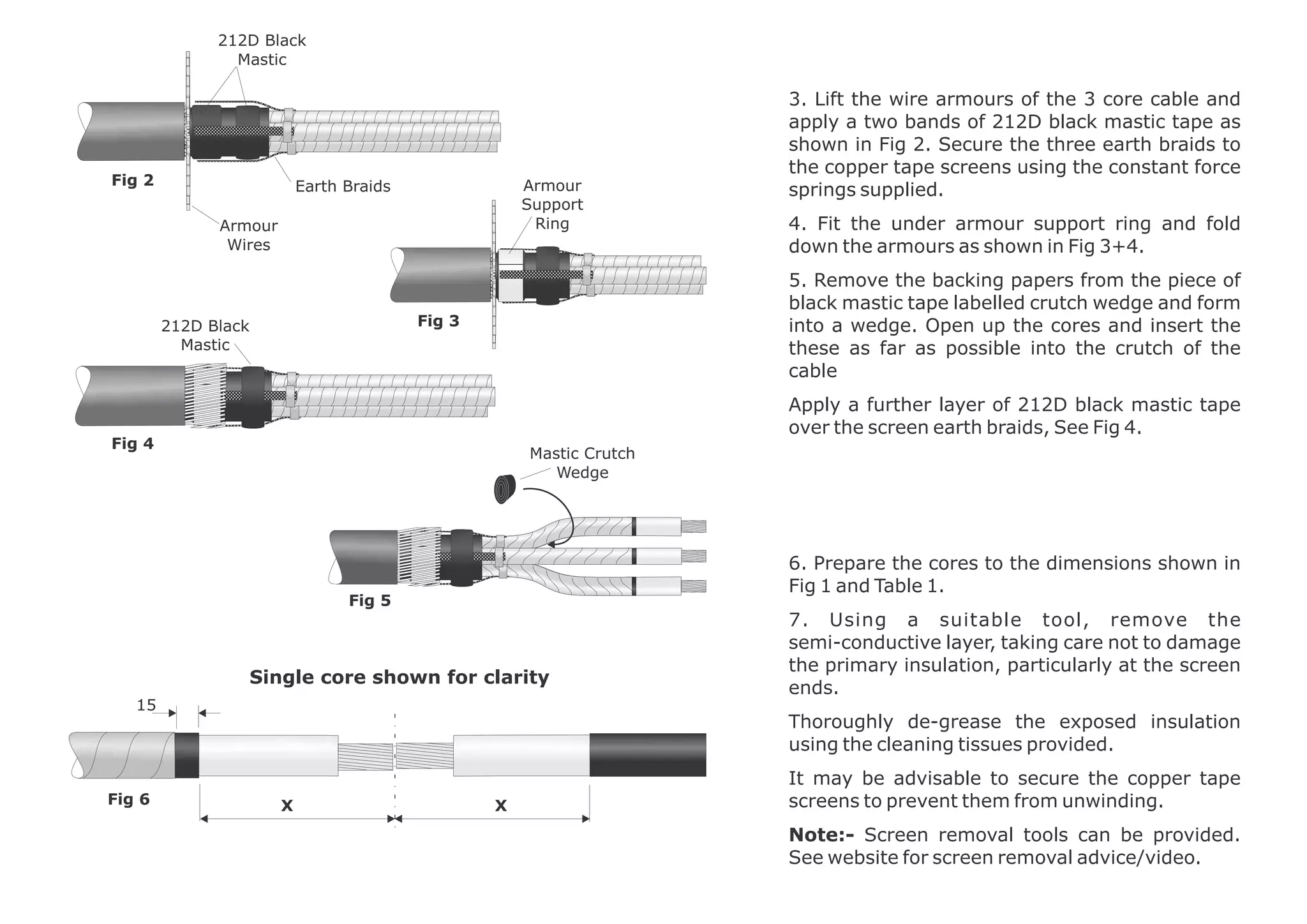 7. Heat Shrink Cable Joint (HV) - 11kV Trifurcating (3 Core XLPE to 3 x ...