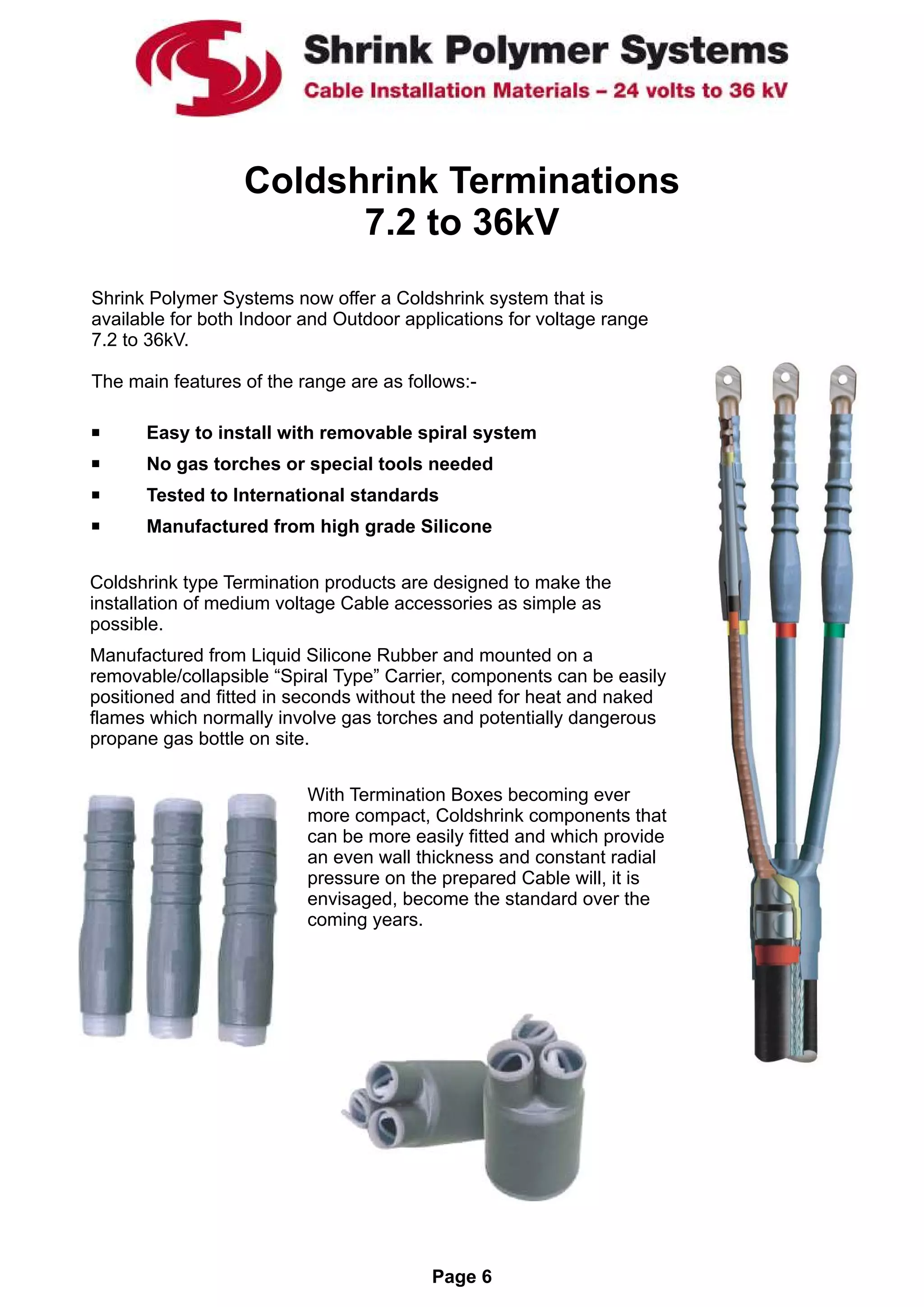 Heat Shrink Cable Joints & Cable Terminations LV HV, 6.6kV 11kV 33kV ...