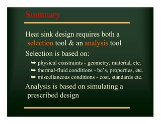 Thermal Design and Optimization of Heat Sinks | PDF