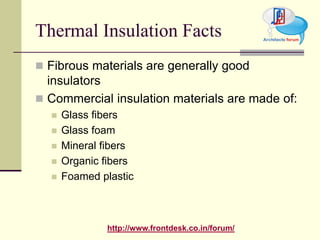 Heat & sound insulation | PPTX