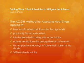 Managing Heat Stress in the Workplace | PPTX