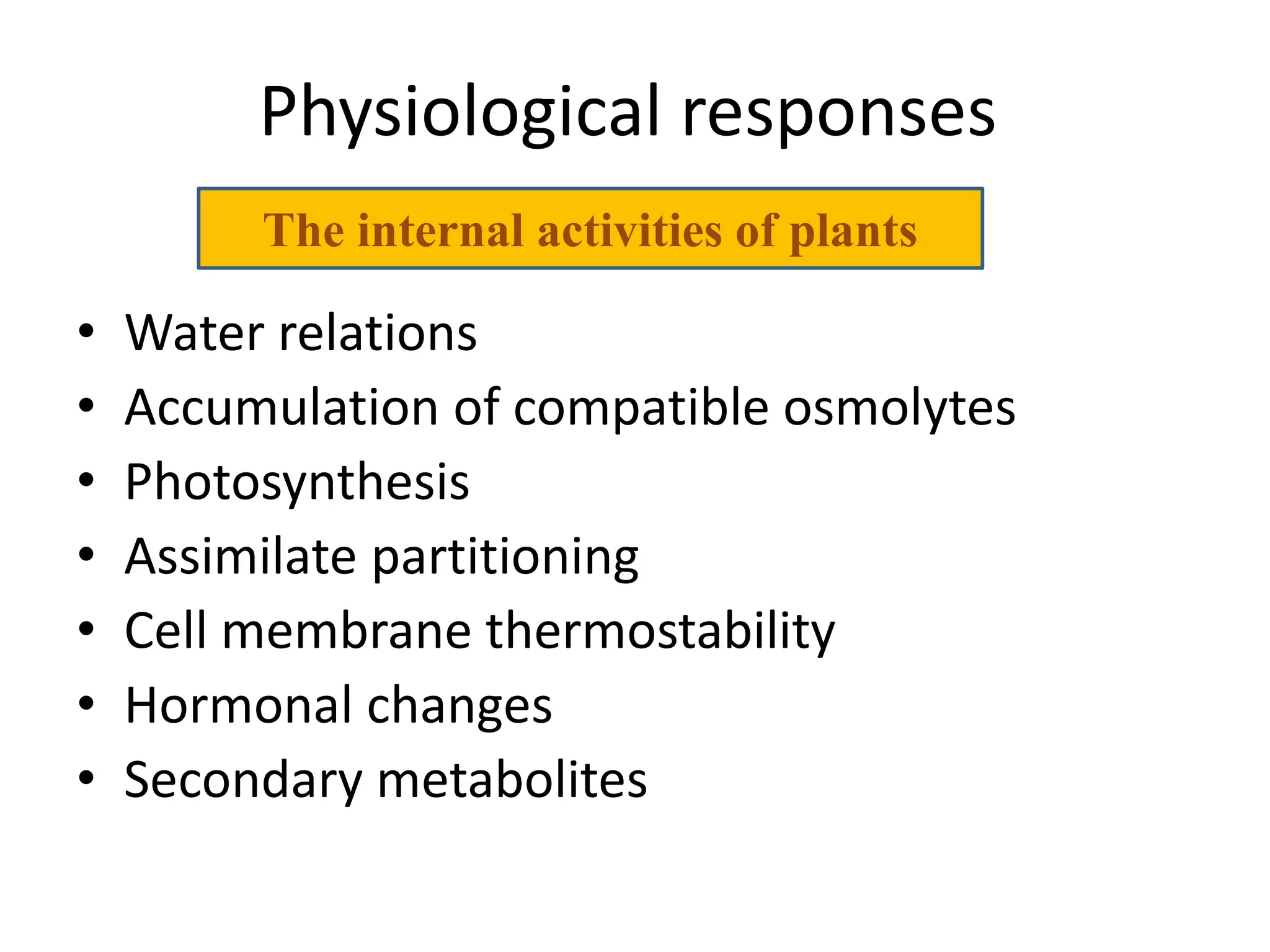 Mechanism of heat stress response in plants | PPTX