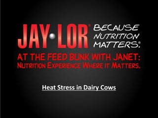 Heat Stress in Dairy Cows
 