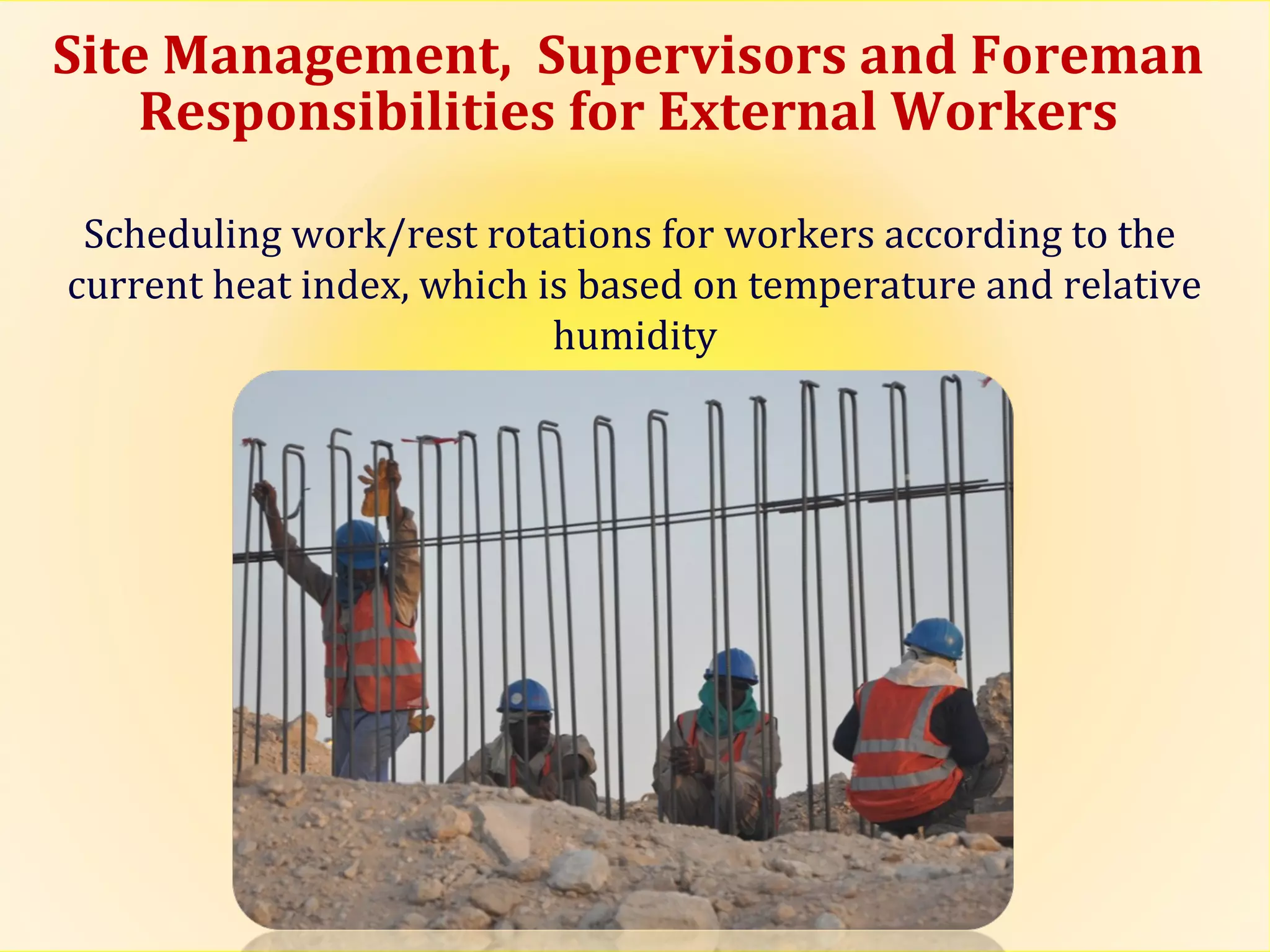 Heat stress program (management's role) | PPT