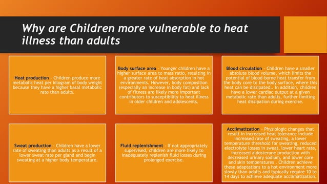 heat stroke and heat exhaustion in children | PPT