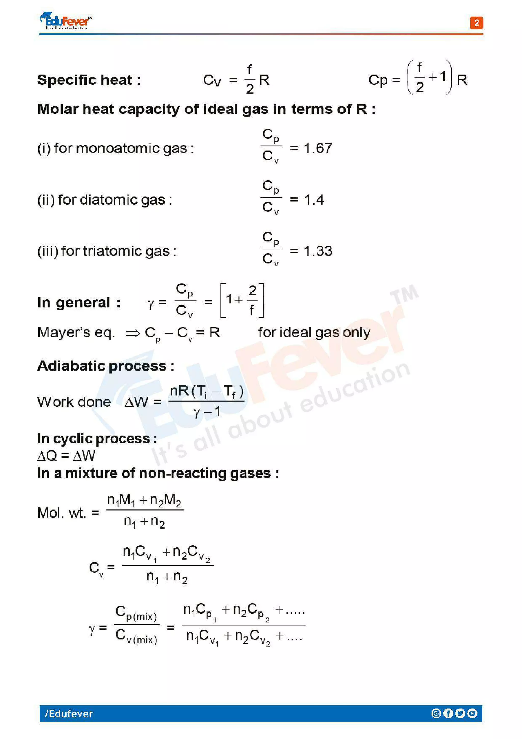 Heat & Thermodynamics - Physics Revision Notes | PDF
