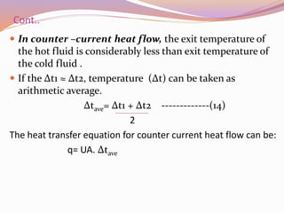 Heat Transfer Unit Countercurrent Heat transfer | PPTX