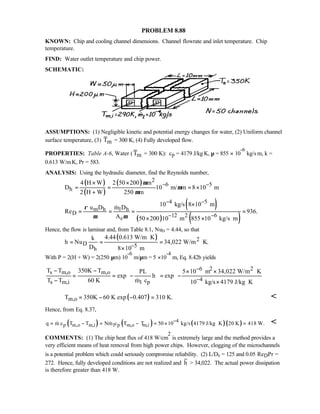 Heat transfer 5th ed incropera solution manual