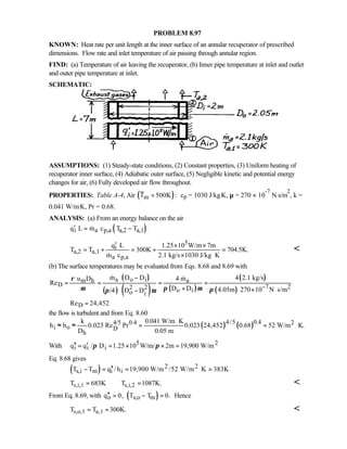 Heat transfer 5th ed incropera solution manual
