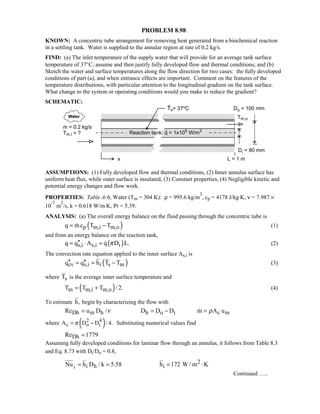 Heat transfer 5th ed incropera solution manual