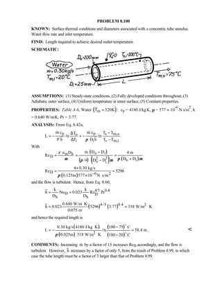 Heat transfer 5th ed incropera solution manual