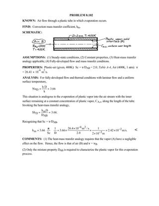 Heat transfer 5th ed incropera solution manual