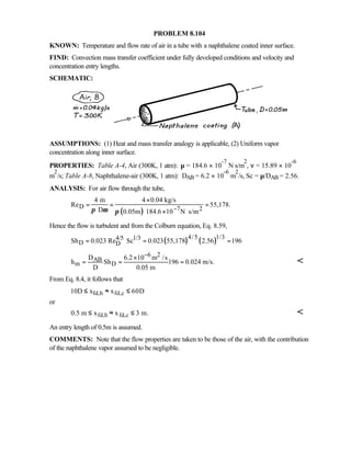 Heat transfer 5th ed incropera solution manual
