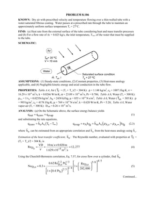Heat transfer 5th ed incropera solution manual