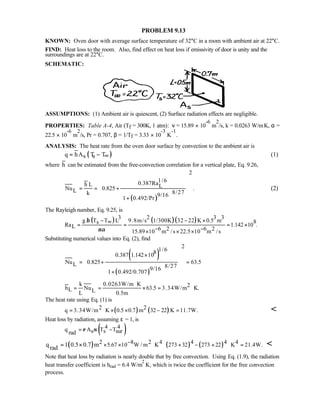 Heat transfer 5th ed incropera solution manual