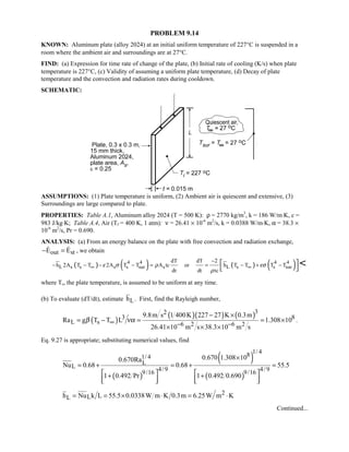 Heat transfer 5th ed incropera solution manual