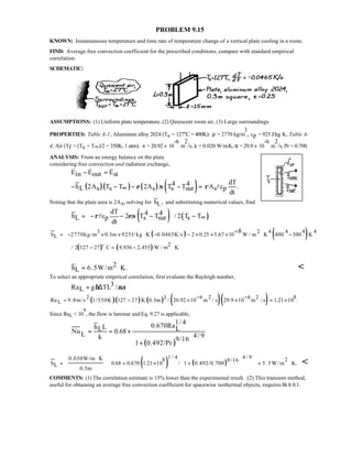 Heat transfer 5th ed incropera solution manual