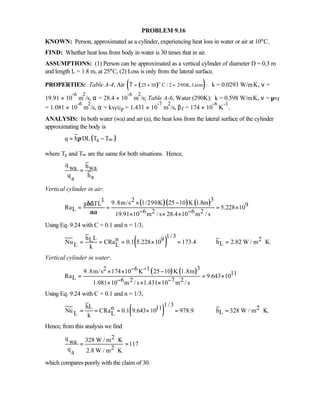 Heat transfer 5th ed incropera solution manual