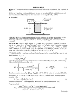 Heat transfer 5th ed incropera solution manual