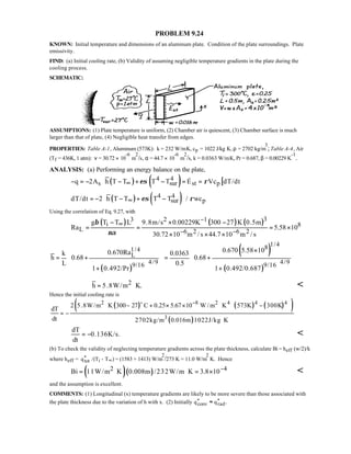 Heat transfer 5th ed incropera solution manual