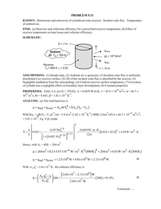 Heat transfer 5th ed incropera solution manual
