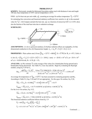 Heat transfer 5th ed incropera solution manual