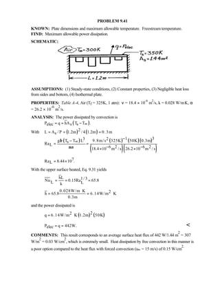 Heat transfer 5th ed incropera solution manual