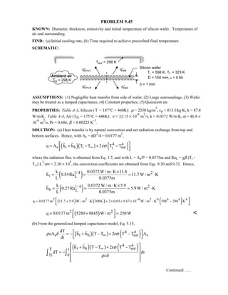 Heat transfer 5th ed incropera solution manual