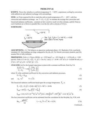 Heat transfer 5th ed incropera solution manual