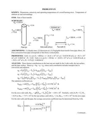 Heat transfer 5th ed incropera solution manual