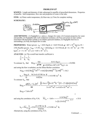 Heat transfer 5th ed incropera solution manual