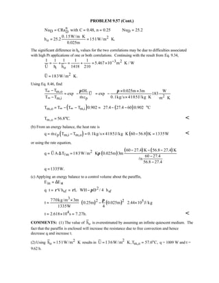 Heat transfer 5th ed incropera solution manual
