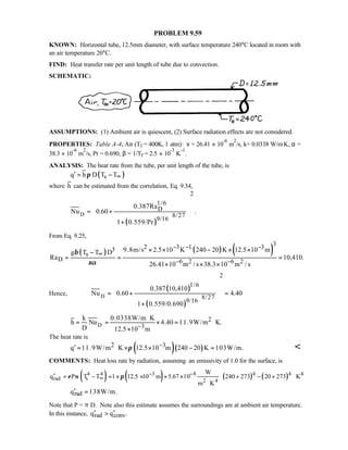 Heat transfer 5th ed incropera solution manual