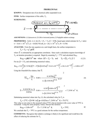 Heat transfer 5th ed incropera solution manual