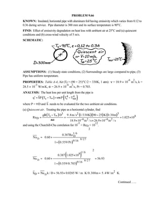 Heat transfer 5th ed incropera solution manual