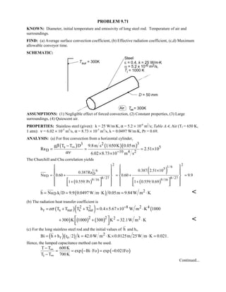 Heat transfer 5th ed incropera solution manual