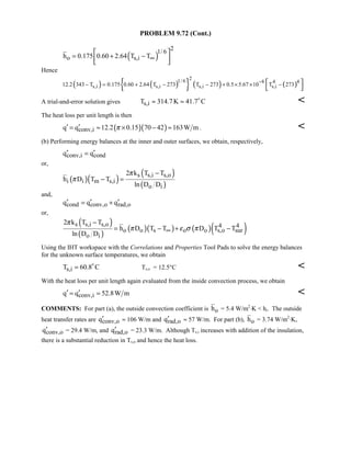 Heat transfer 5th ed incropera solution manual