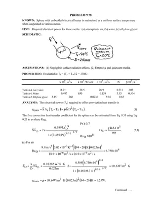 Heat transfer 5th ed incropera solution manual