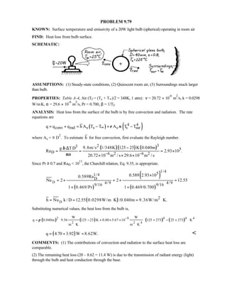 Heat transfer 5th ed incropera solution manual