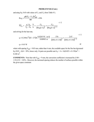 Heat transfer 5th ed incropera solution manual