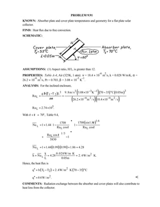 Heat transfer 5th ed incropera solution manual