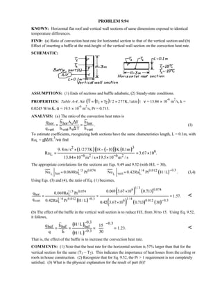 Heat transfer 5th ed incropera solution manual