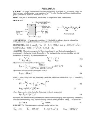 Heat transfer 5th ed incropera solution manual