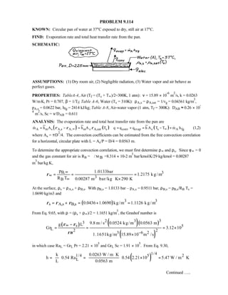 Heat transfer 5th ed incropera solution manual