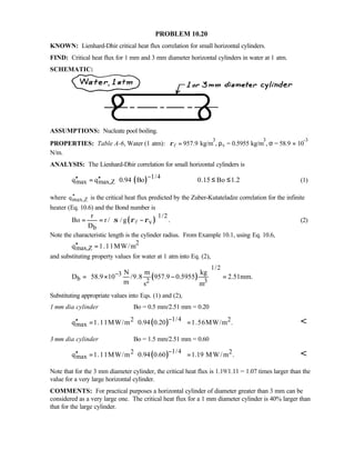 Heat transfer 5th ed incropera solution manual
