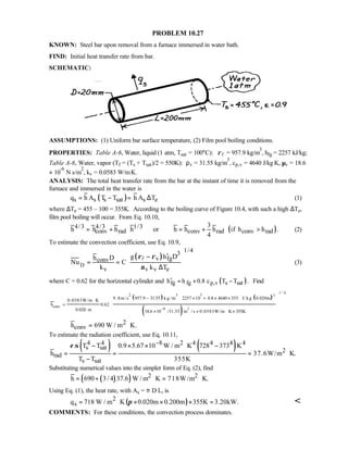 Heat transfer 5th ed incropera solution manual