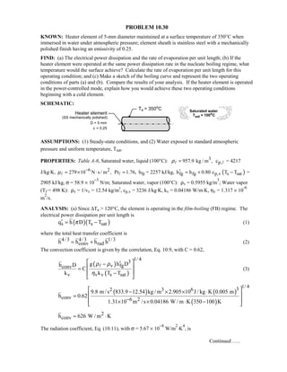 Heat transfer 5th ed incropera solution manual